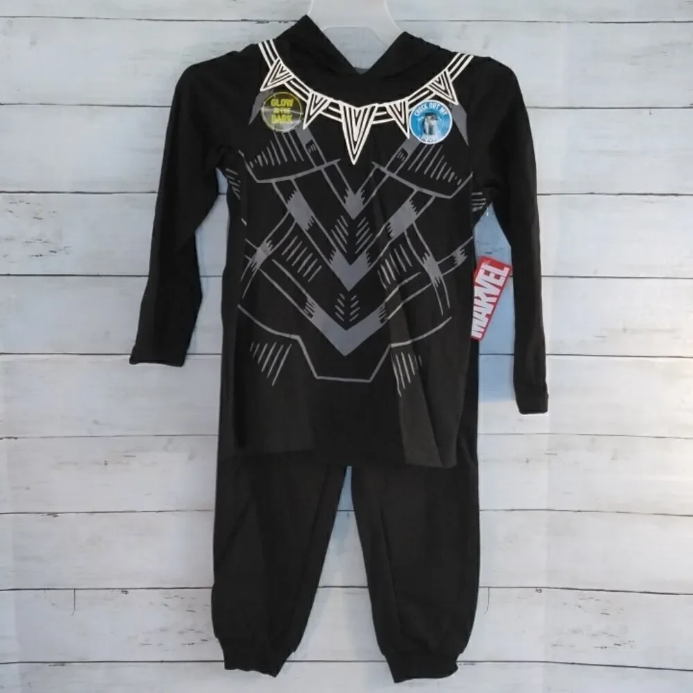Boys Marvel & Disney Long Hoodie Jogger & T-Shirt Shorts 2, 2-Piece Sets Size 5